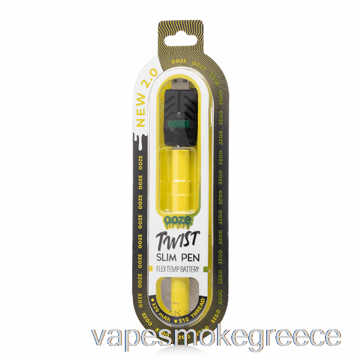 Vape Greece Ooze Slim Twist Pen 2.0 Flex Temp Battery Mellow κίτρινο